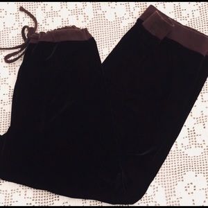 Victoria’s Secret Black Velour Lounge Pants Sz M